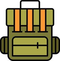 Backpack Line Filled Icon vector