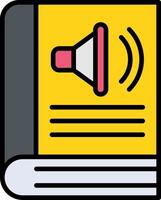 Audio Book Line Filled Icon vector