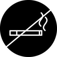 No Smoking Glyph Icon vector