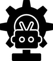 icono de glifo de robot vector