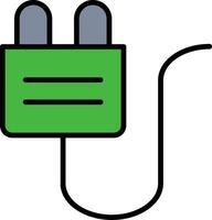 Plug Line Filled Icon vector