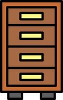 Cabinet Line Filled Icon vector