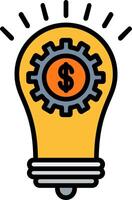 Solutions Line Filled Icon vector
