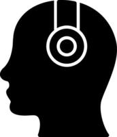 Headphone Glyph Icon vector