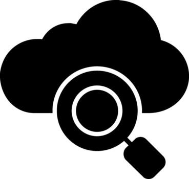 icono de glifo de nube vector