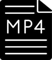 Mp4 Glyph Icon vector