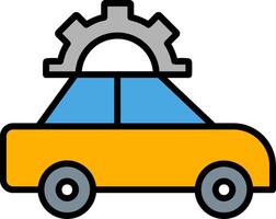 Car Repair Line Filled Icon vector