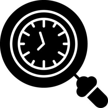 Clock Glyph Icon vector