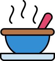 Bowl Line Filled Icon vector