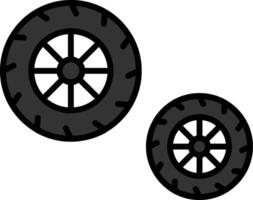 Tires Line Filled Icon vector