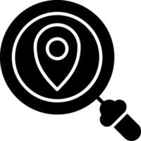 icono de glifo de puntero de mapa vector