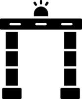 Metal Detector Glyph Icon vector