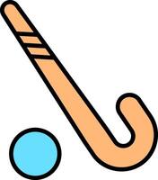 Hockey Line Filled Icon vector