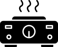 Hot Plate Glyph Icon vector