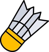 Badminton Game Line Filled Icon vector