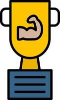 Trophy Line Filled Icon vector