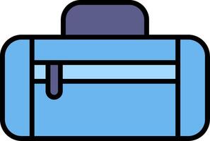 Duffle Bag Line Filled Icon vector