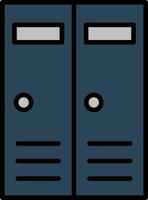 Lockers Line Filled Icon vector