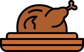 Turkey Line Filled Icon vector