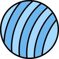 Exercise Ball Line Filled Icon vector