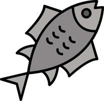 Tuna Line Filled Icon vector