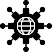 Network Glyph Icon vector