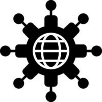 Network Glyph Icon vector