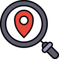 Map Pointer Line Filled Icon vector