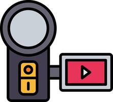 Camera Line Filled Icon vector