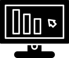 icono de glifo de monitor vector