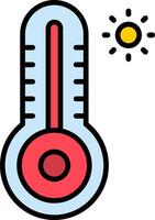 Thermometer Line Filled Icon vector