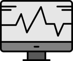 System Monitoring Line Filled Icon vector