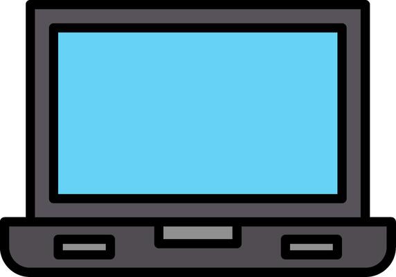Laptop Screen Line Filled Icon