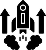 Rocket Glyph Icon vector