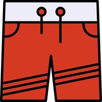 Shorts Line Filled Icon vector