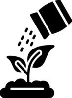 Fertilize The Plants Glyph Icon vector