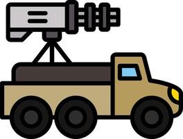 Truck Line Filled Icon vector