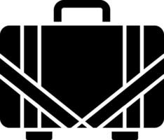 Suitcase Glyph Icon vector