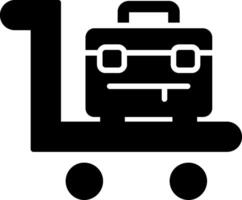 Trolley Glyph Icon vector