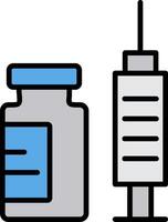Vaccination Line Filled Icon vector