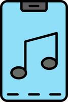 Mobile Line Filled Icon vector
