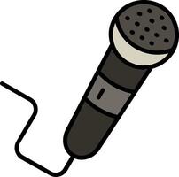 Microphone Line Filled Icon vector