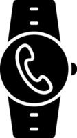 Incoming Call Glyph Icon vector