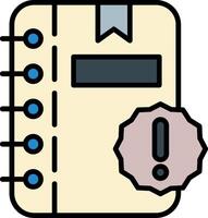 Notepad Line Filled Icon vector