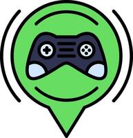 Gamer Line Filled Icon vector