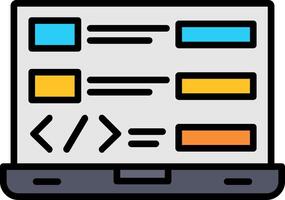 Coding Line Filled Icon vector