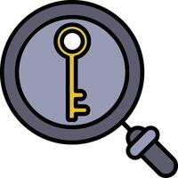 Key Line Filled Icon vector