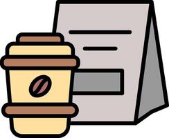 Coffee Line Filled Icon vector