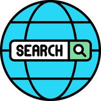 Internet Line Filled Icon vector