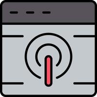 Browser Line Filled Icon vector